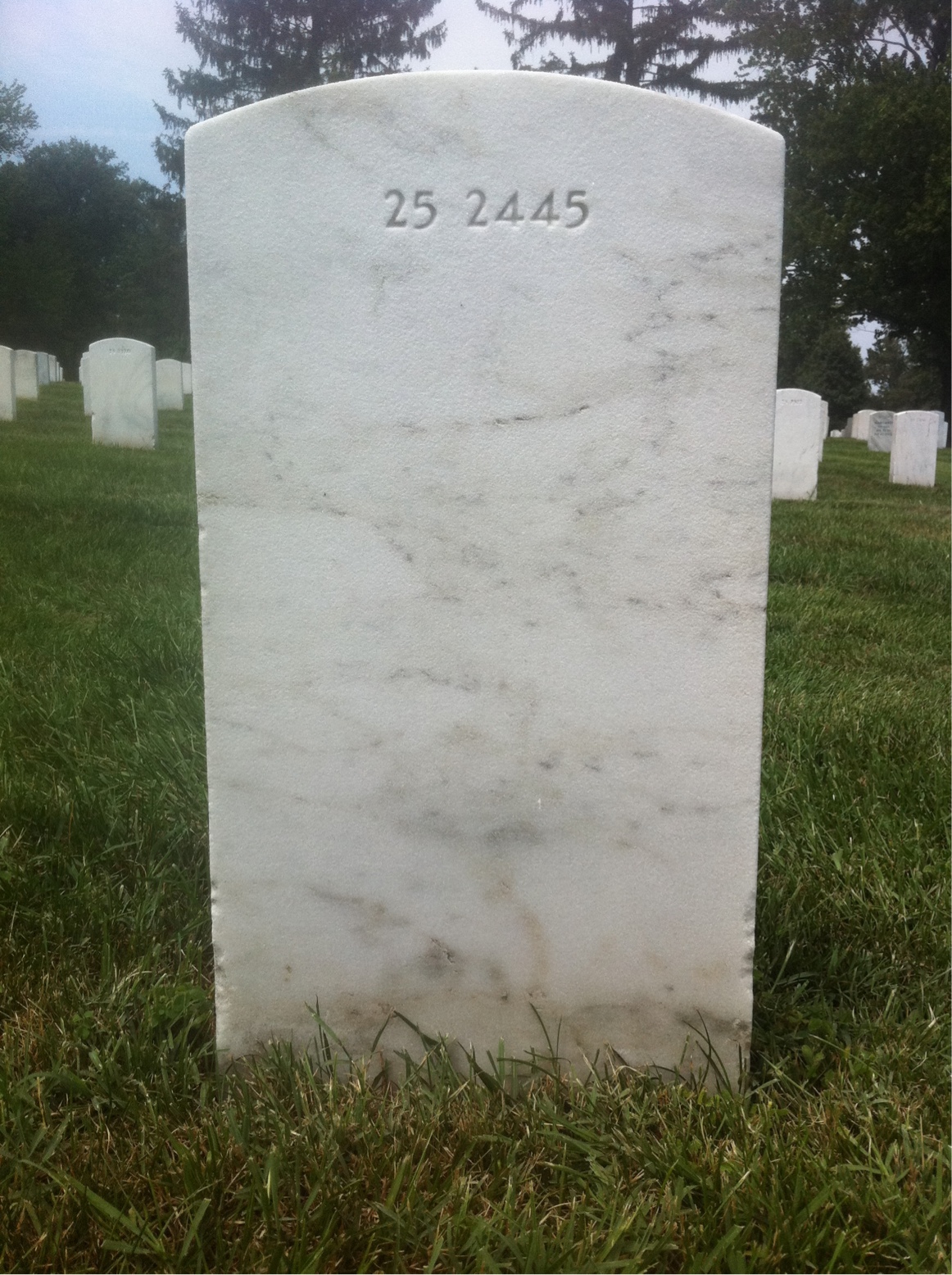 Back of headstone — Walter M Young