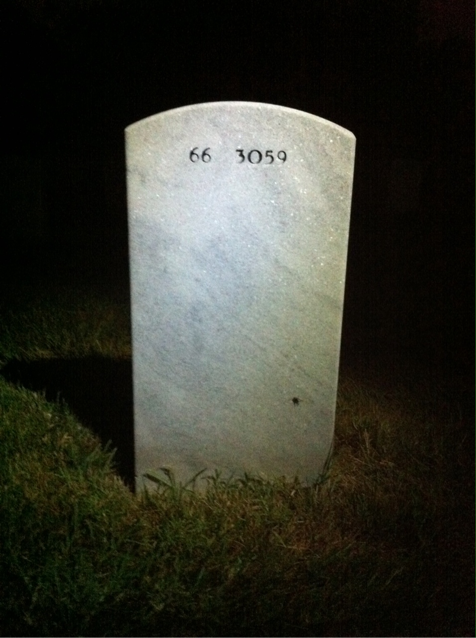 Back of headstone — Gerald Whitmer