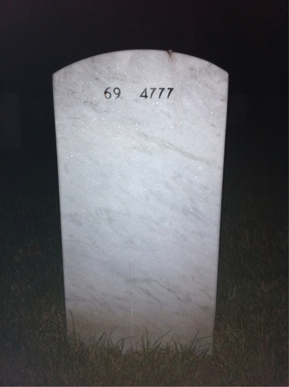 Back of headstone — George Morris