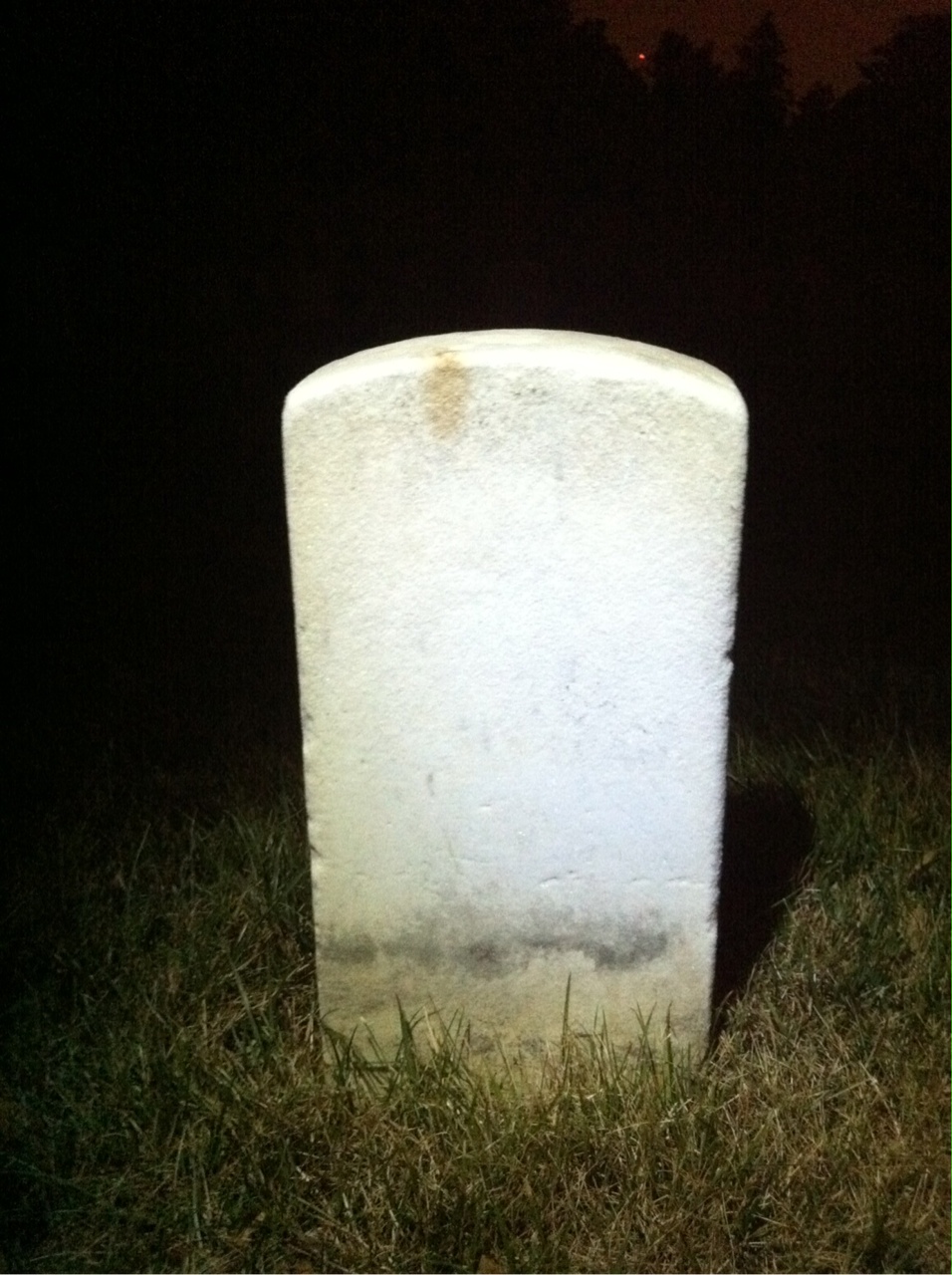Back of headstone — Charles Abbott