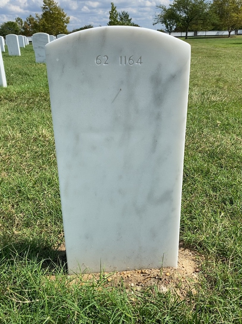 Back of headstone — George Morris