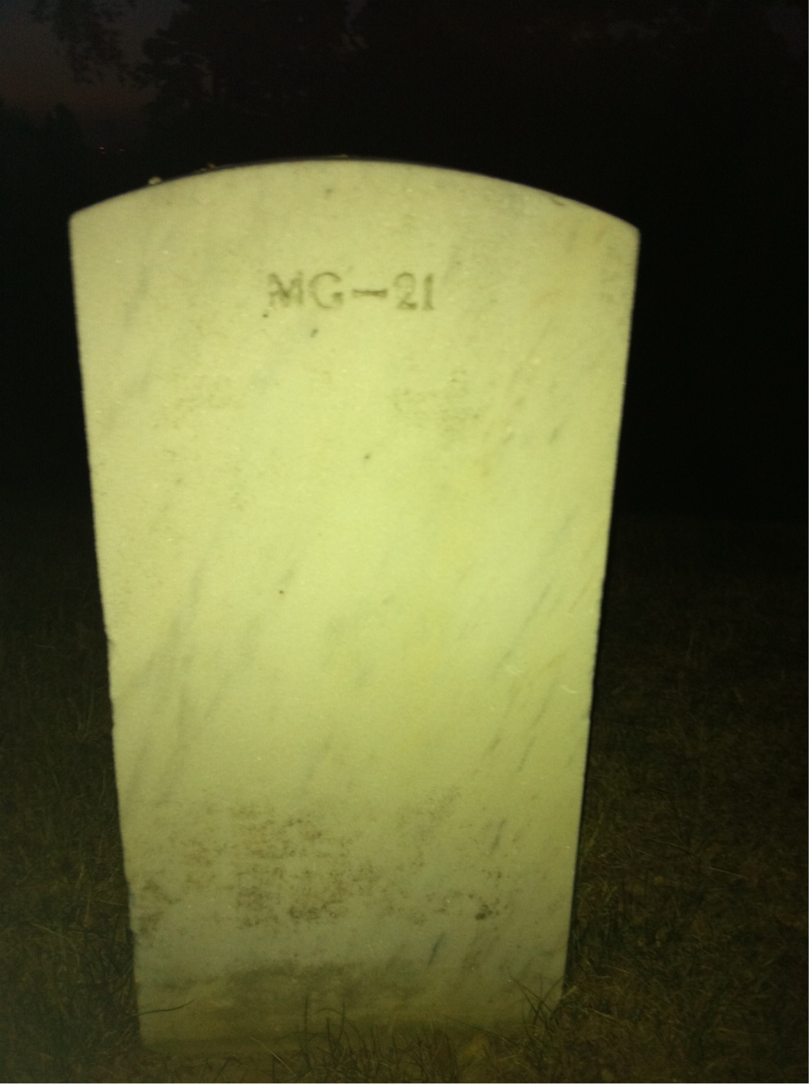 Back of headstone — William Bailey