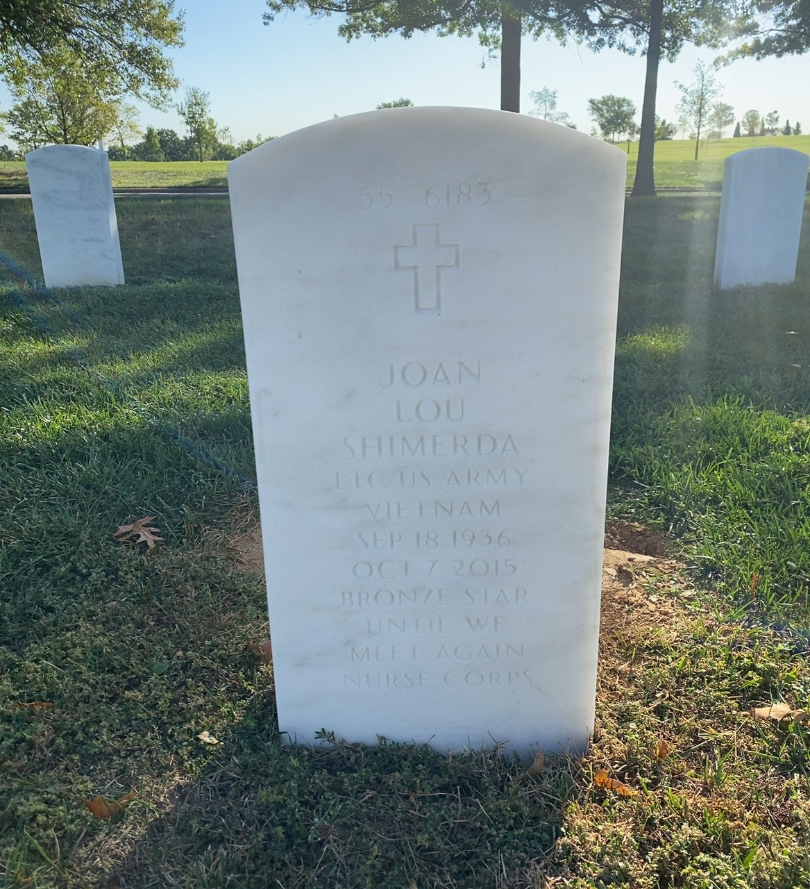 Back of headstone — John H Shimerda