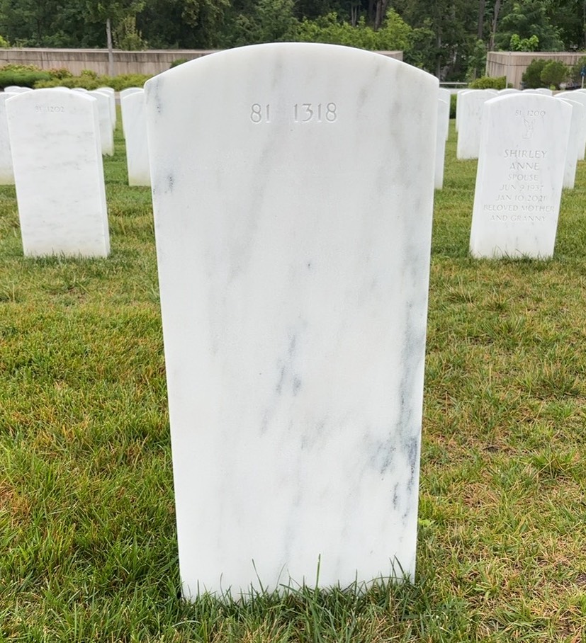 Back of headstone — Gerard Barrett
