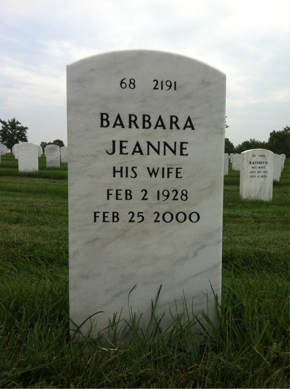 Back of headstone — Louie Aiello