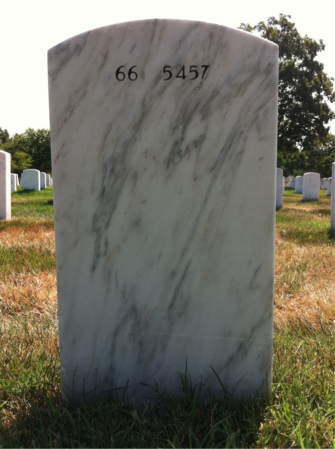 Back of headstone — James Worthington