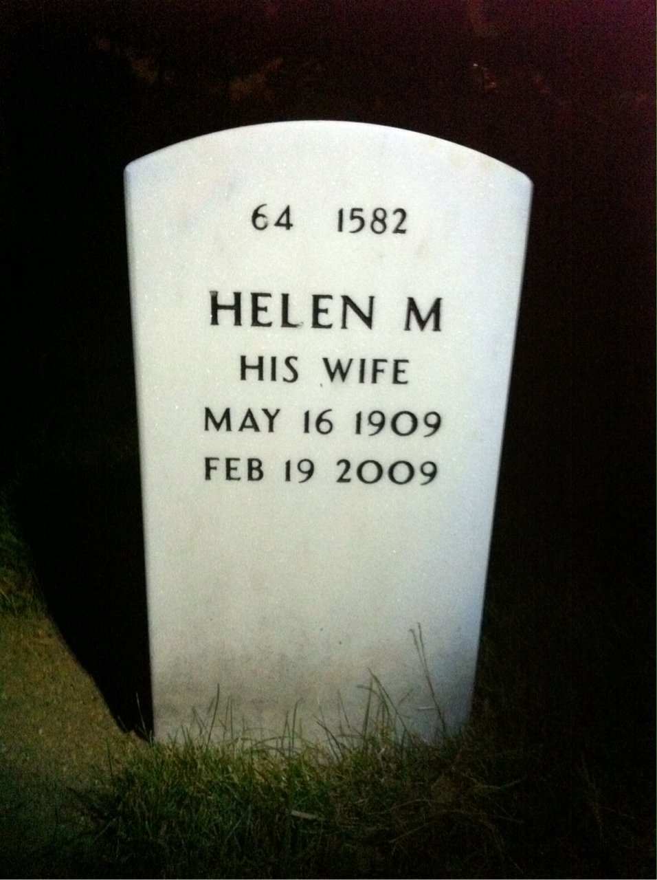Back of headstone — John Hitlan