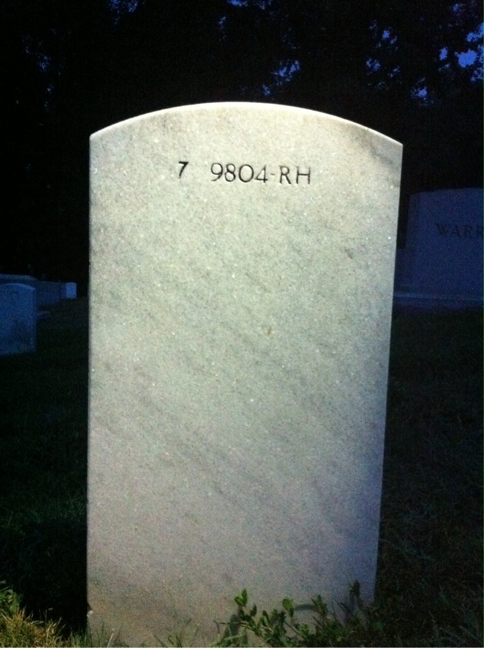 Back of headstone — Albert Arnold