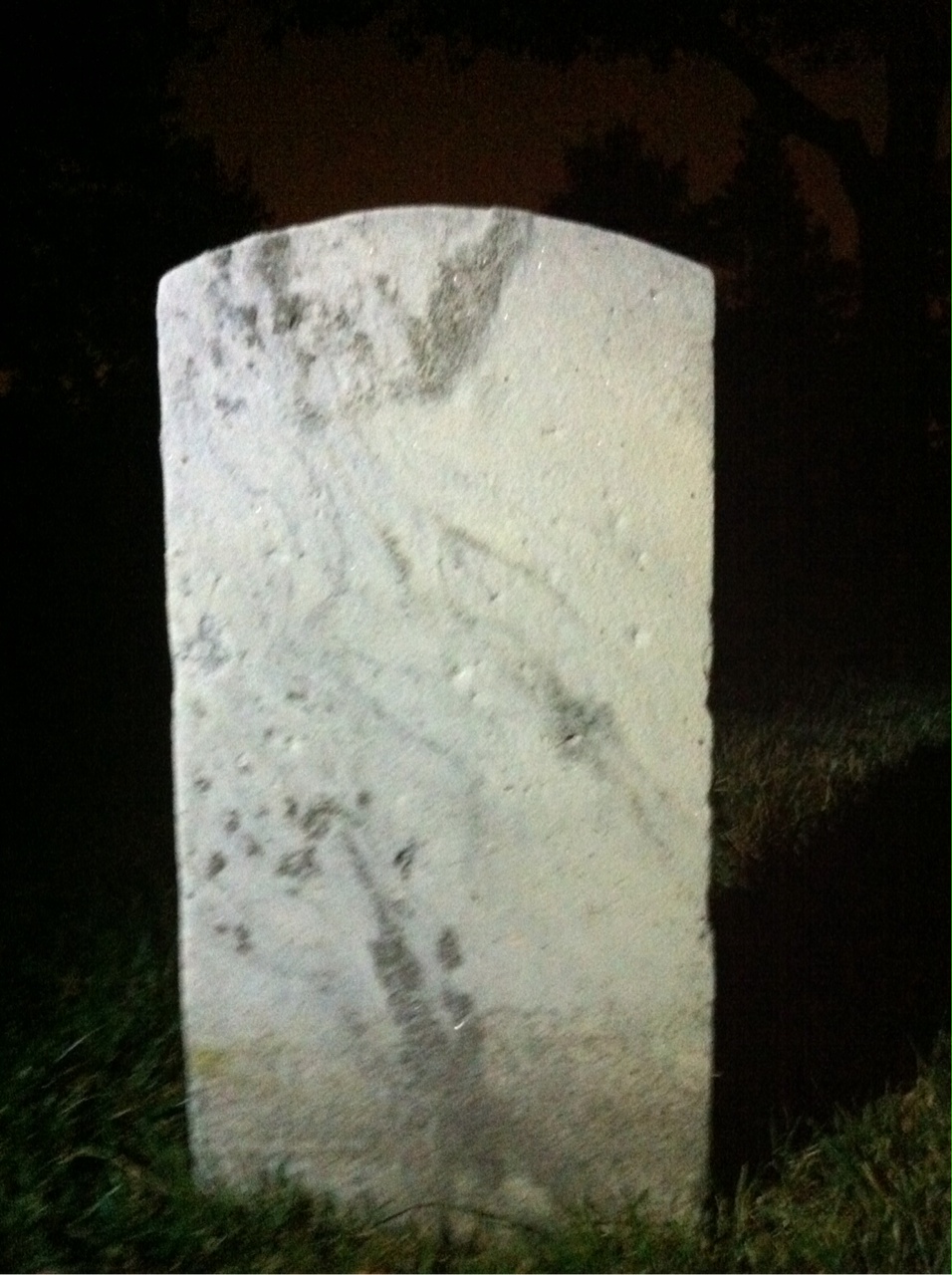 Back of headstone — Emory Morton