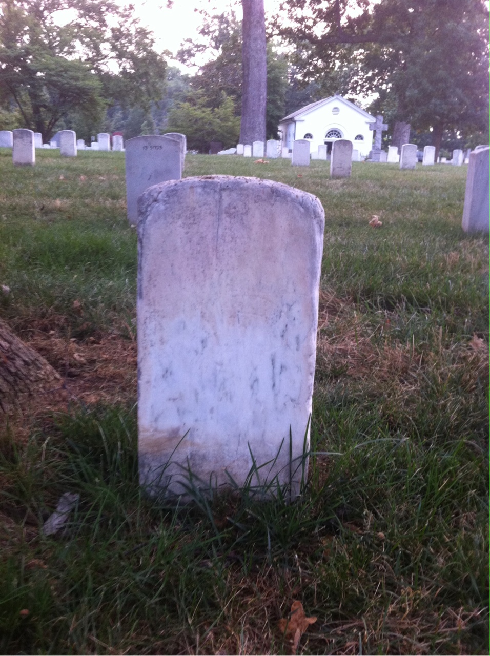 Back of headstone — Drake Aumick