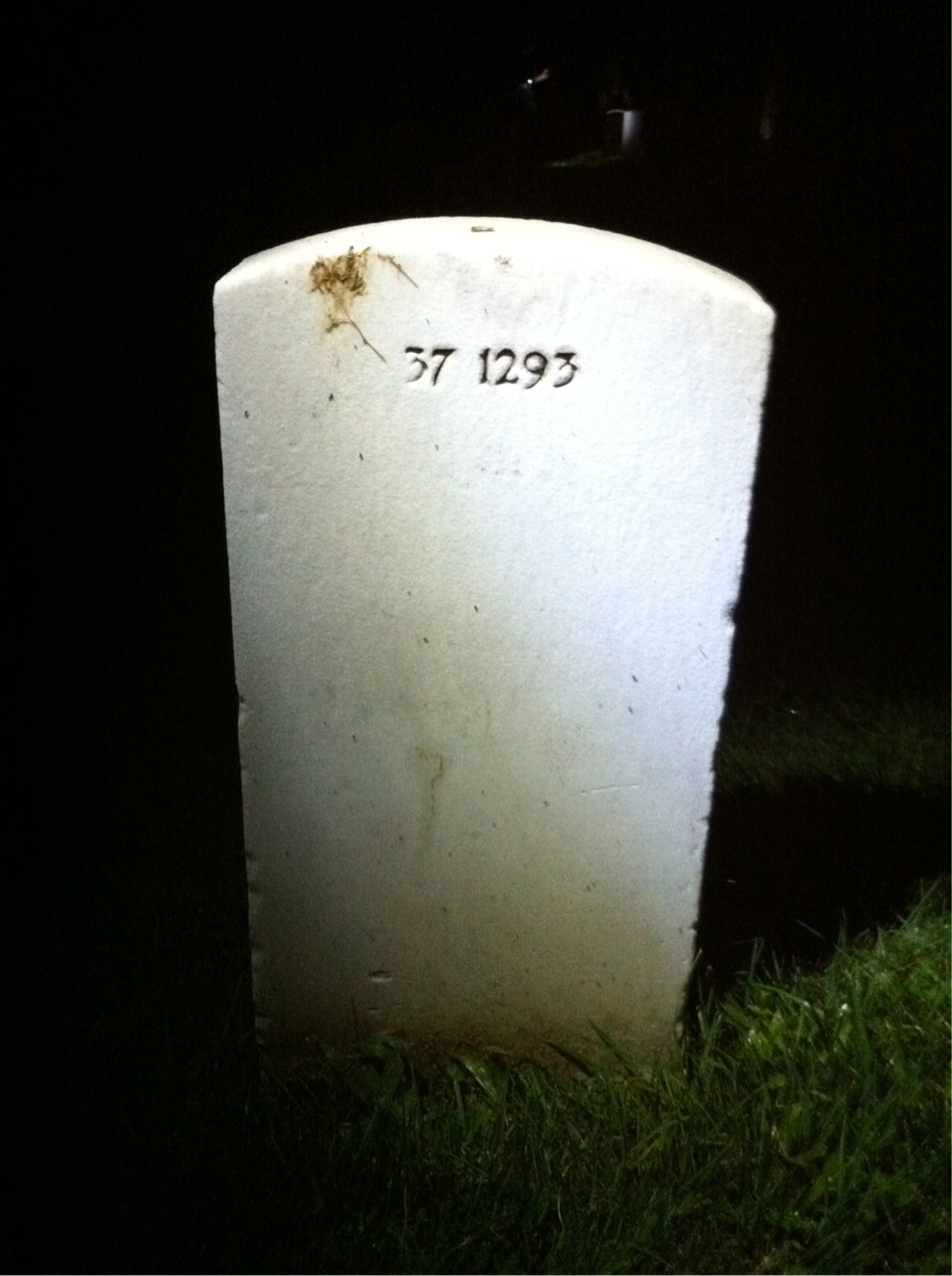 Back of headstone — Leonard Murphy