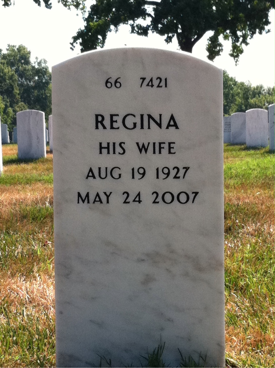 Back of headstone — Charles Waite