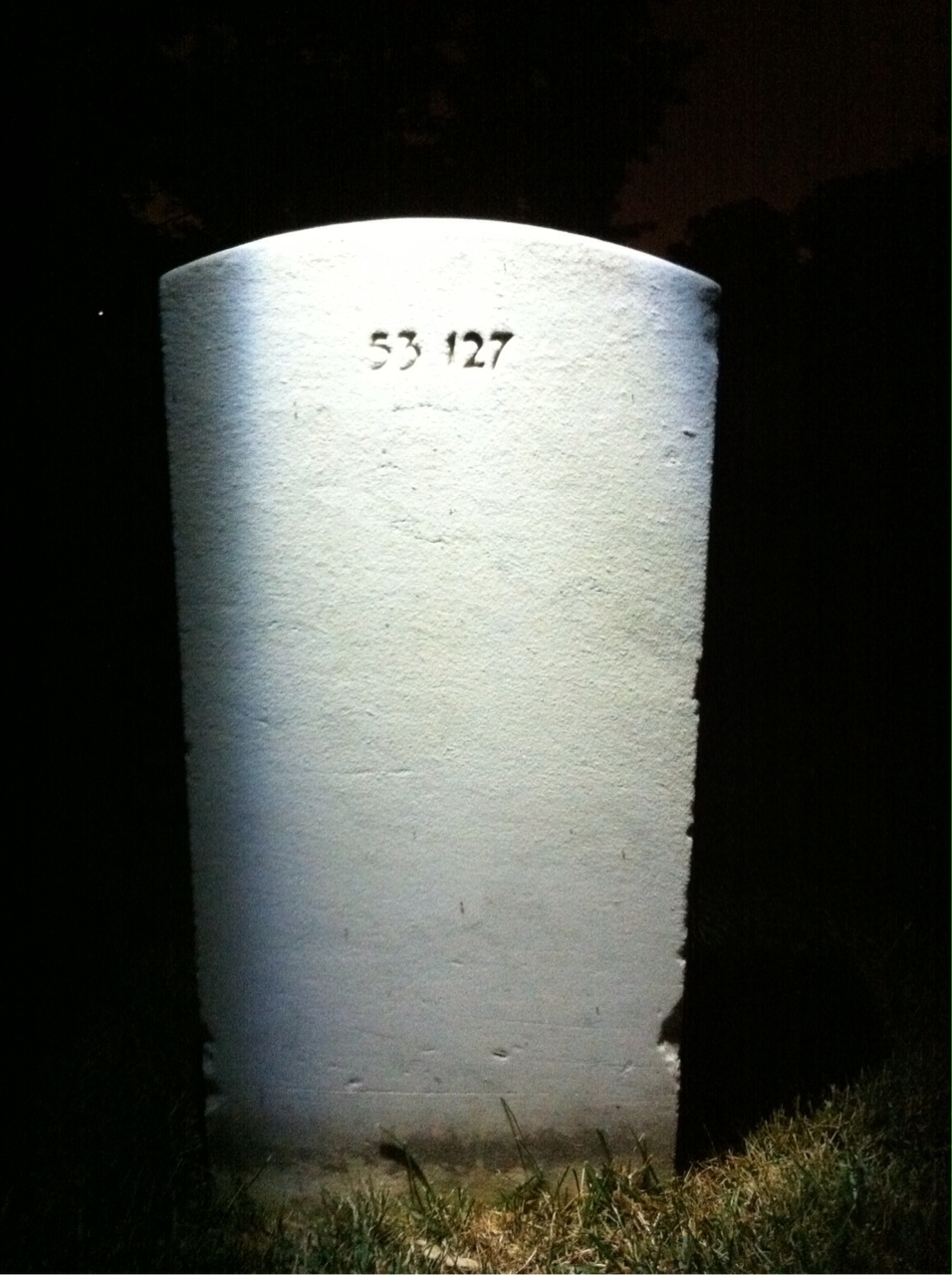 Back of headstone — Robert Mooney