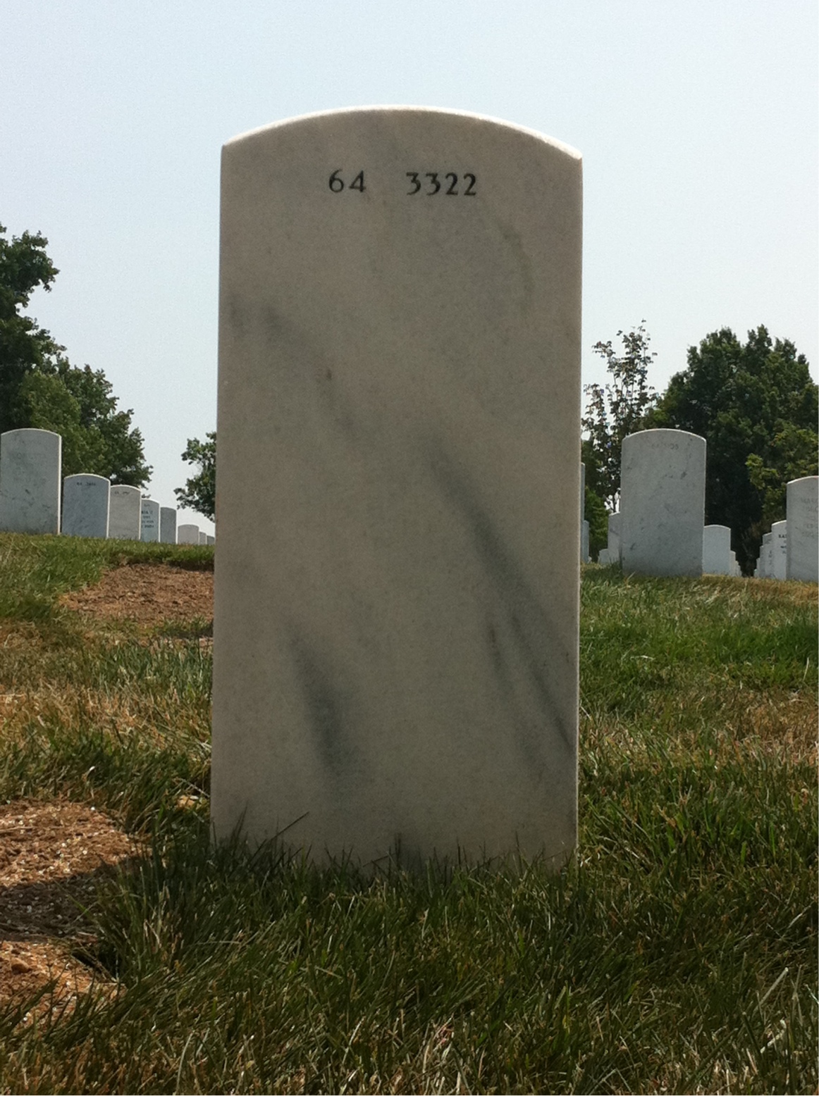 Back of headstone — Emil Casella