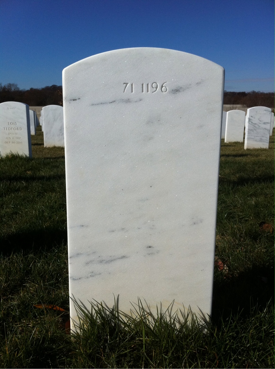 Back of headstone — Roland Emil Barth