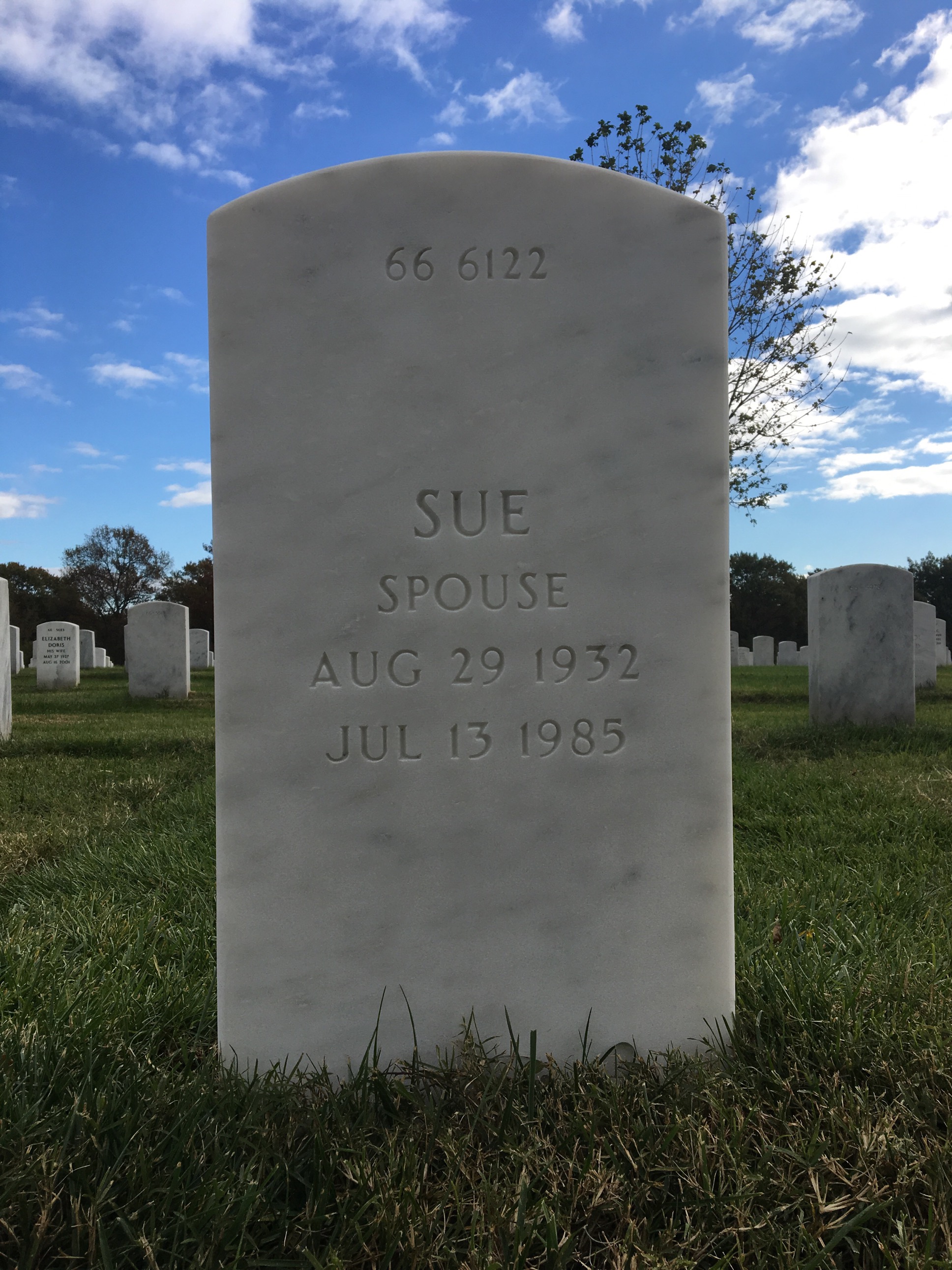 Back of headstone — Clifton Murdock