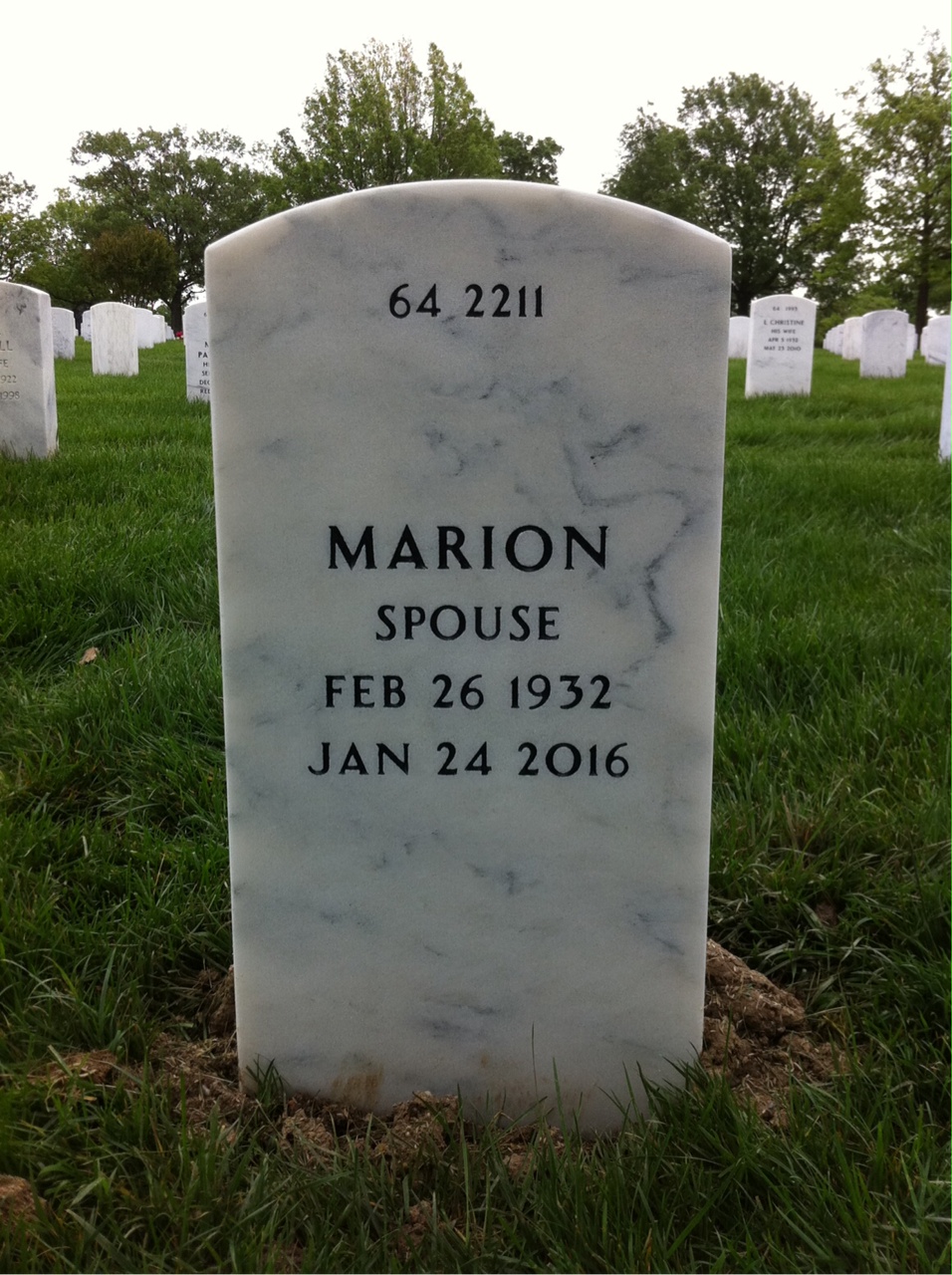 Back of headstone — William Anawalt