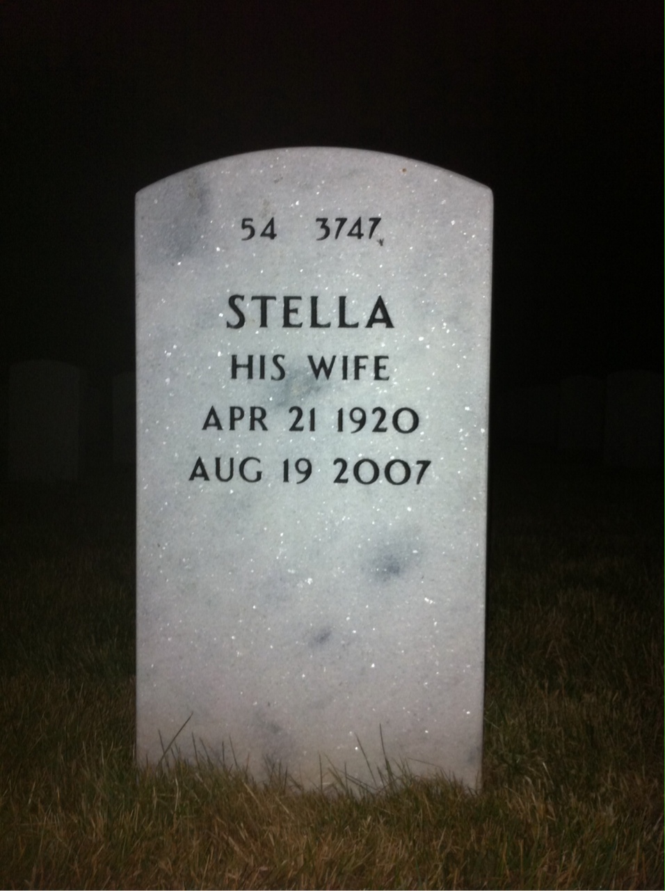 Back of headstone — Leo Zaslofsky