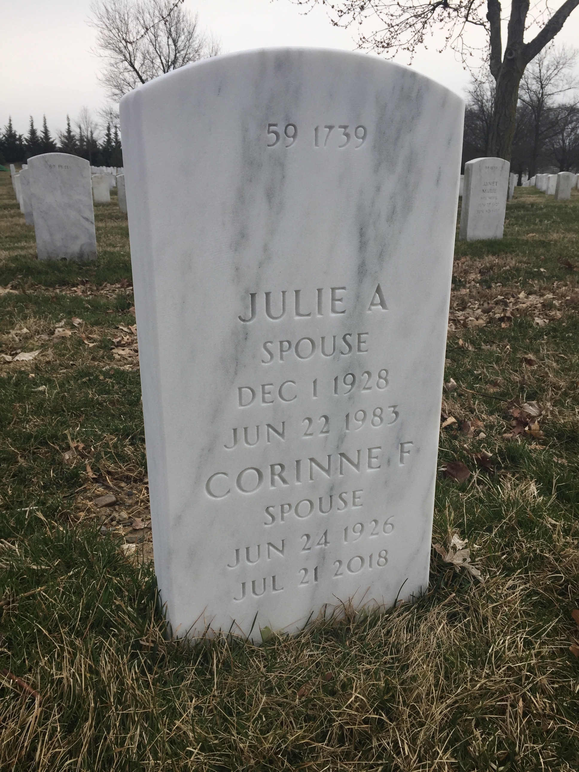 Back of headstone — Joseph Spalding