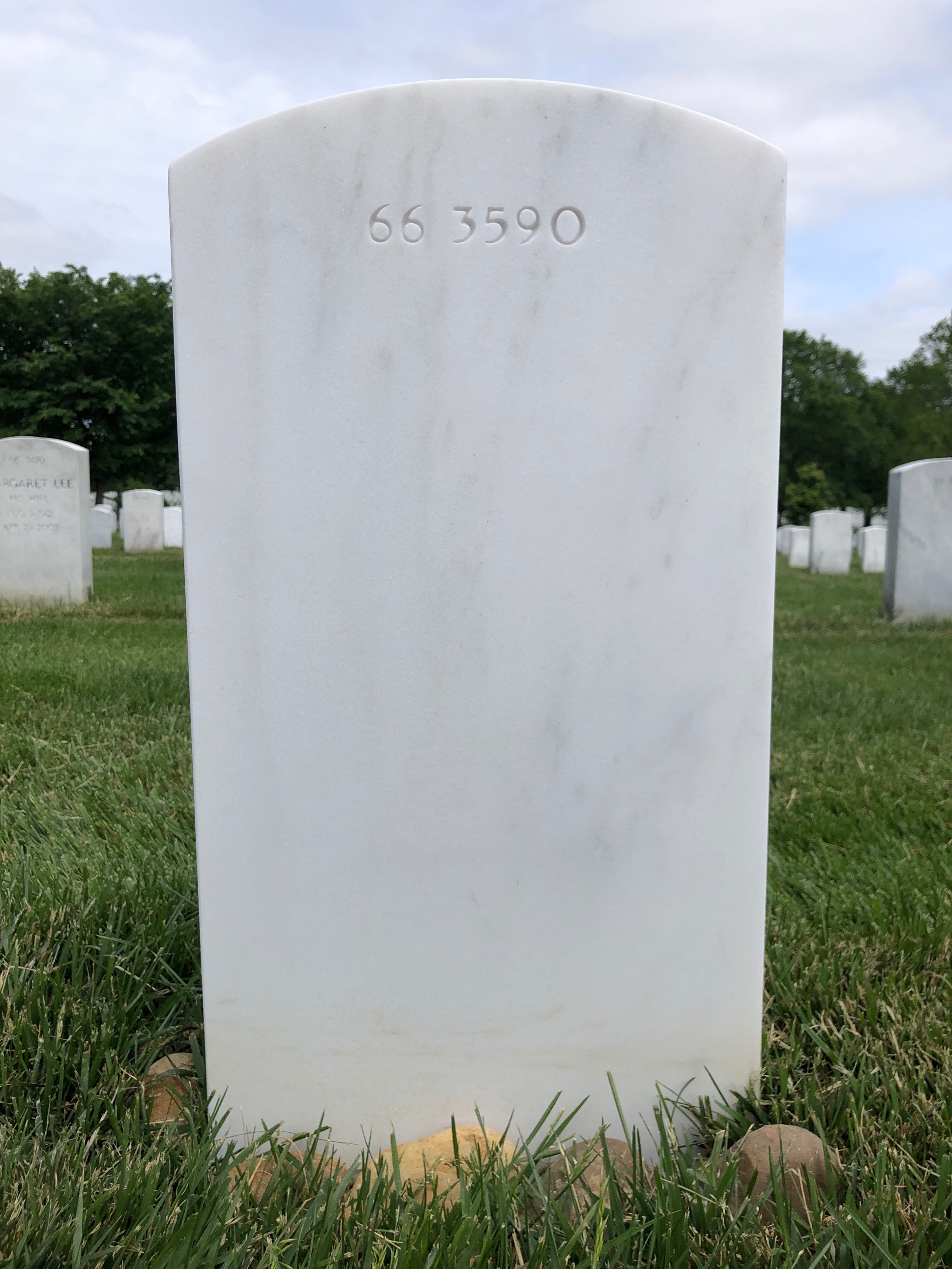 Back of headstone — William Hill