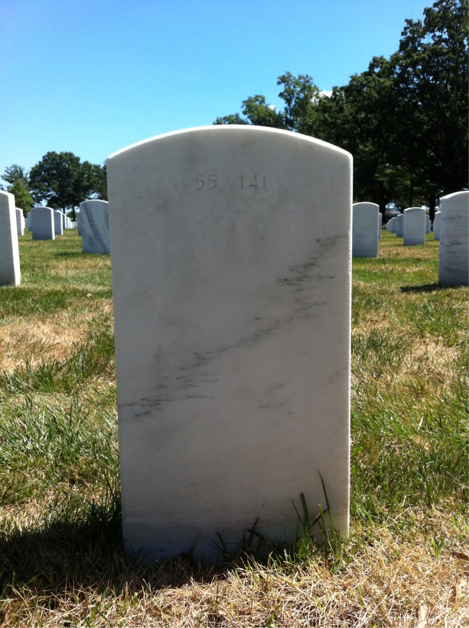 Back of headstone — Ronald Baker