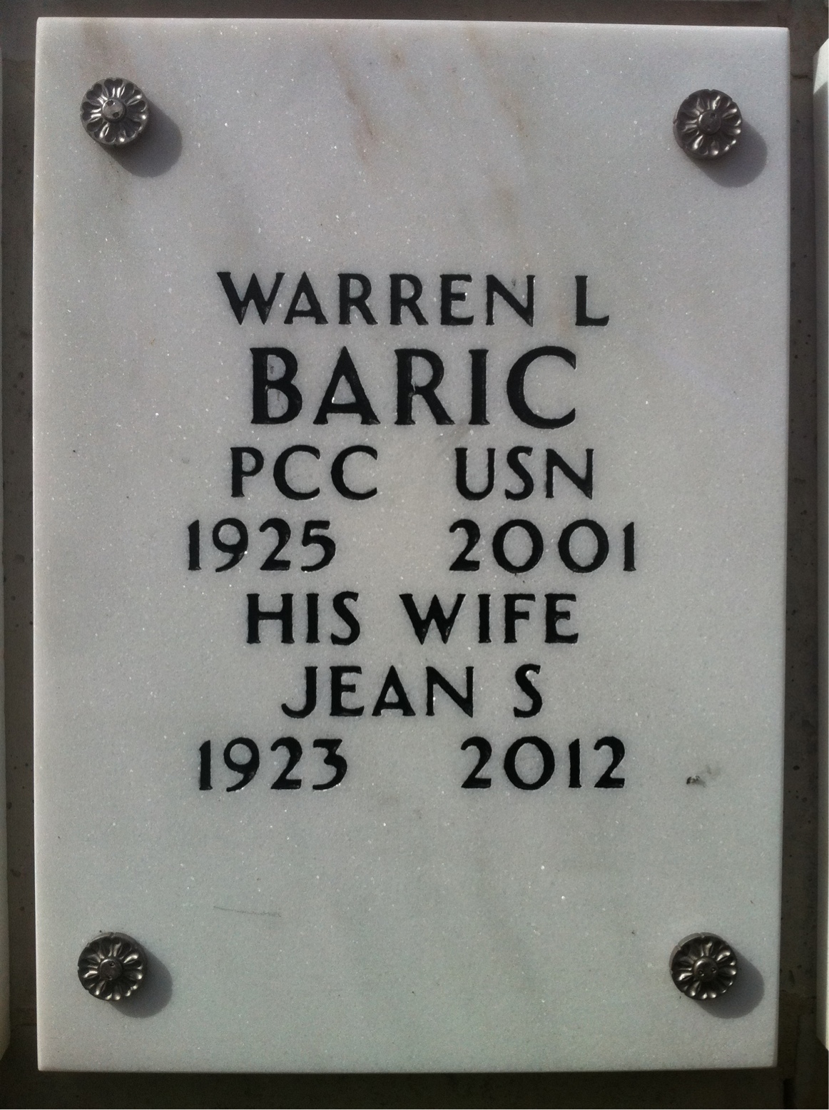 Warren L Baric