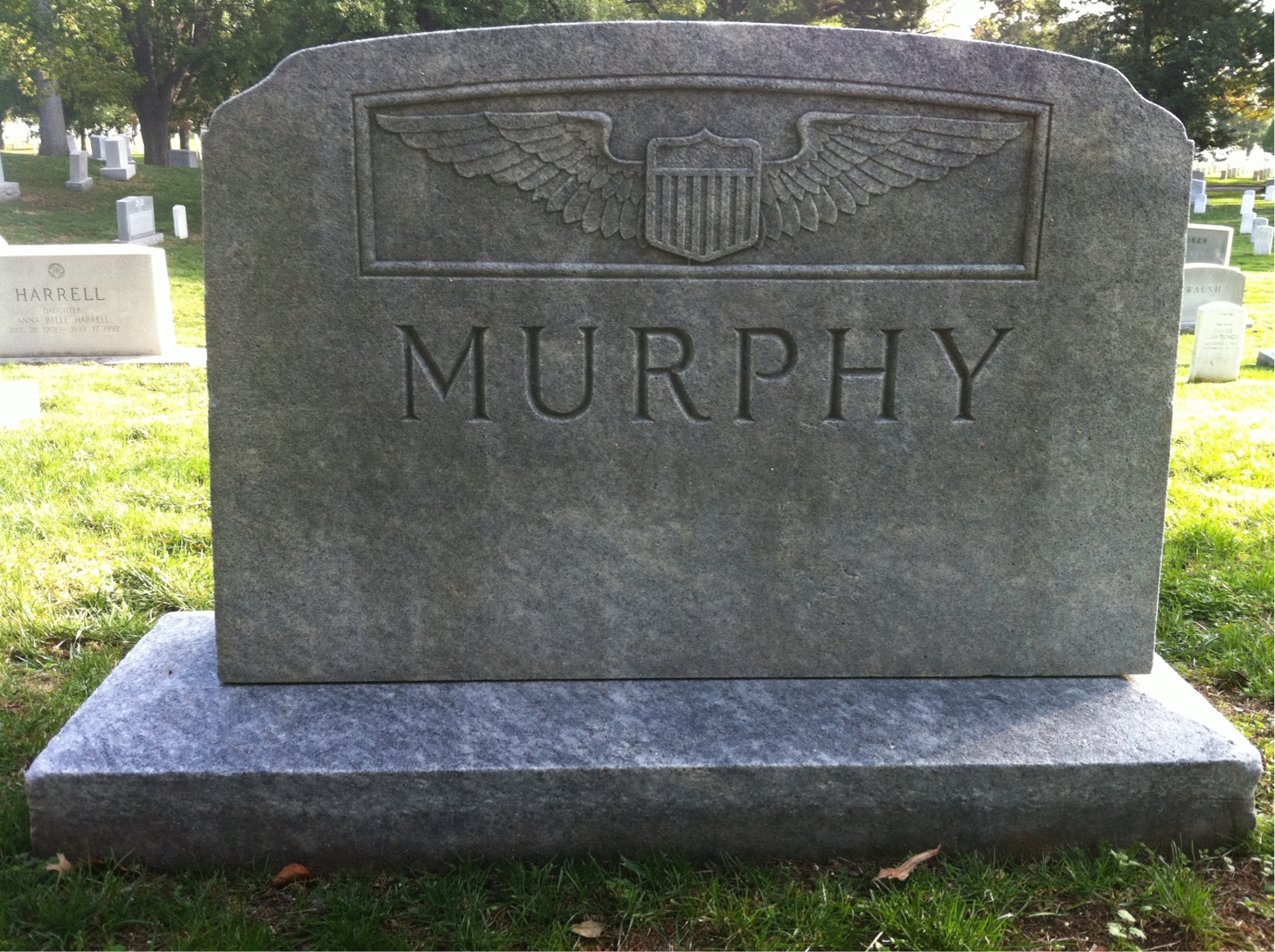 Back of headstone — Ralph Murphy