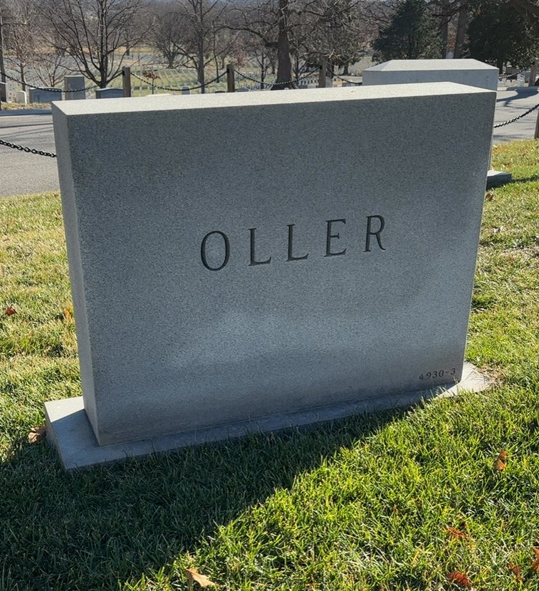 Back of headstone — William Oller