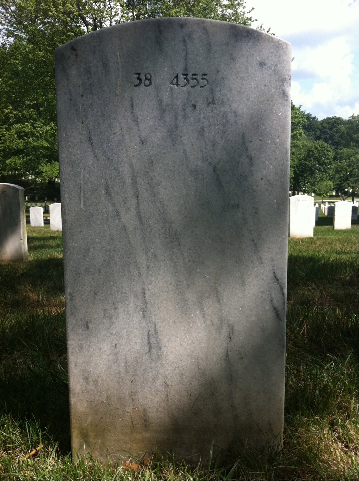 Back of headstone — Conrado Advincula