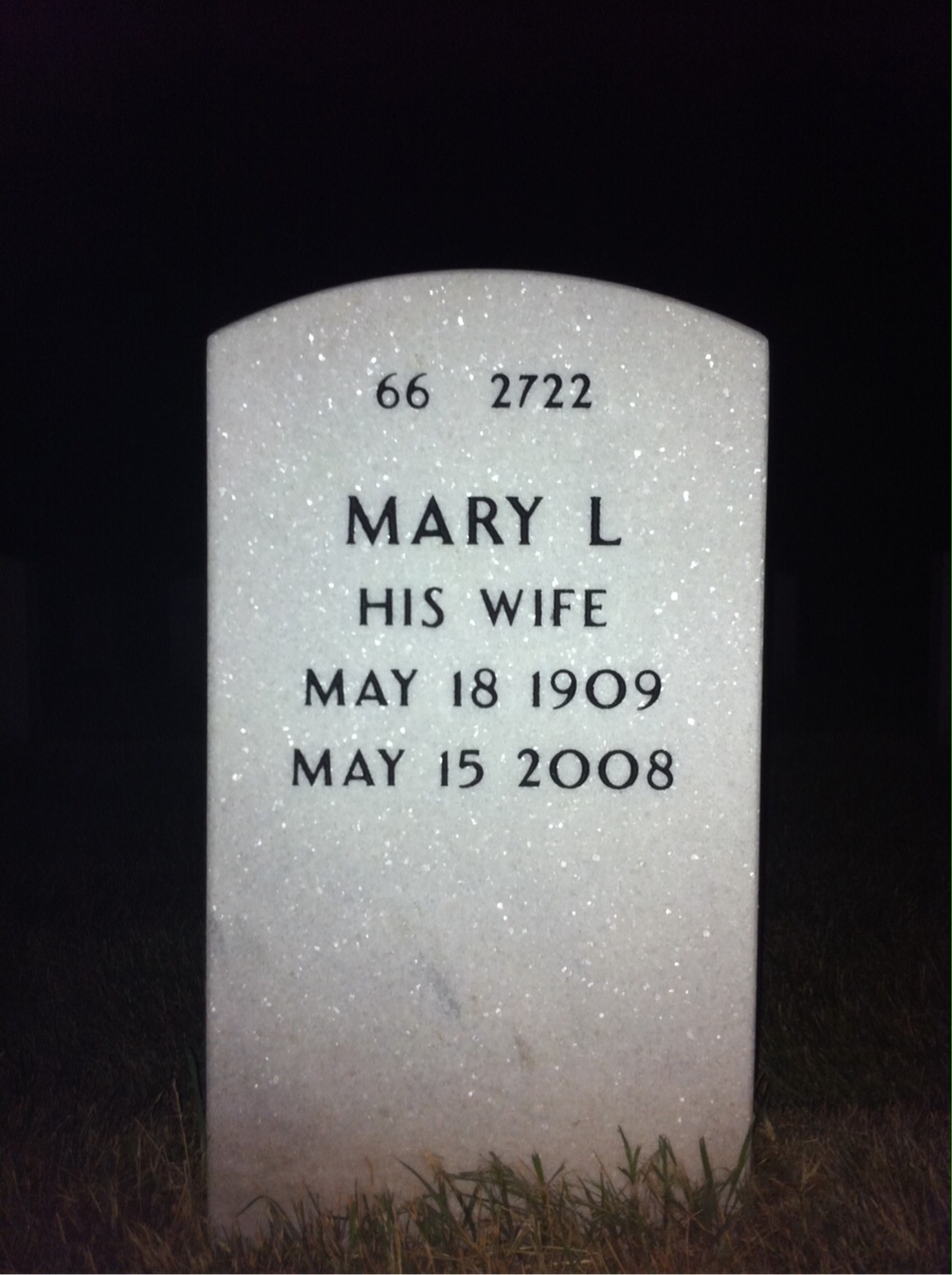 Back of headstone — James Dowrick