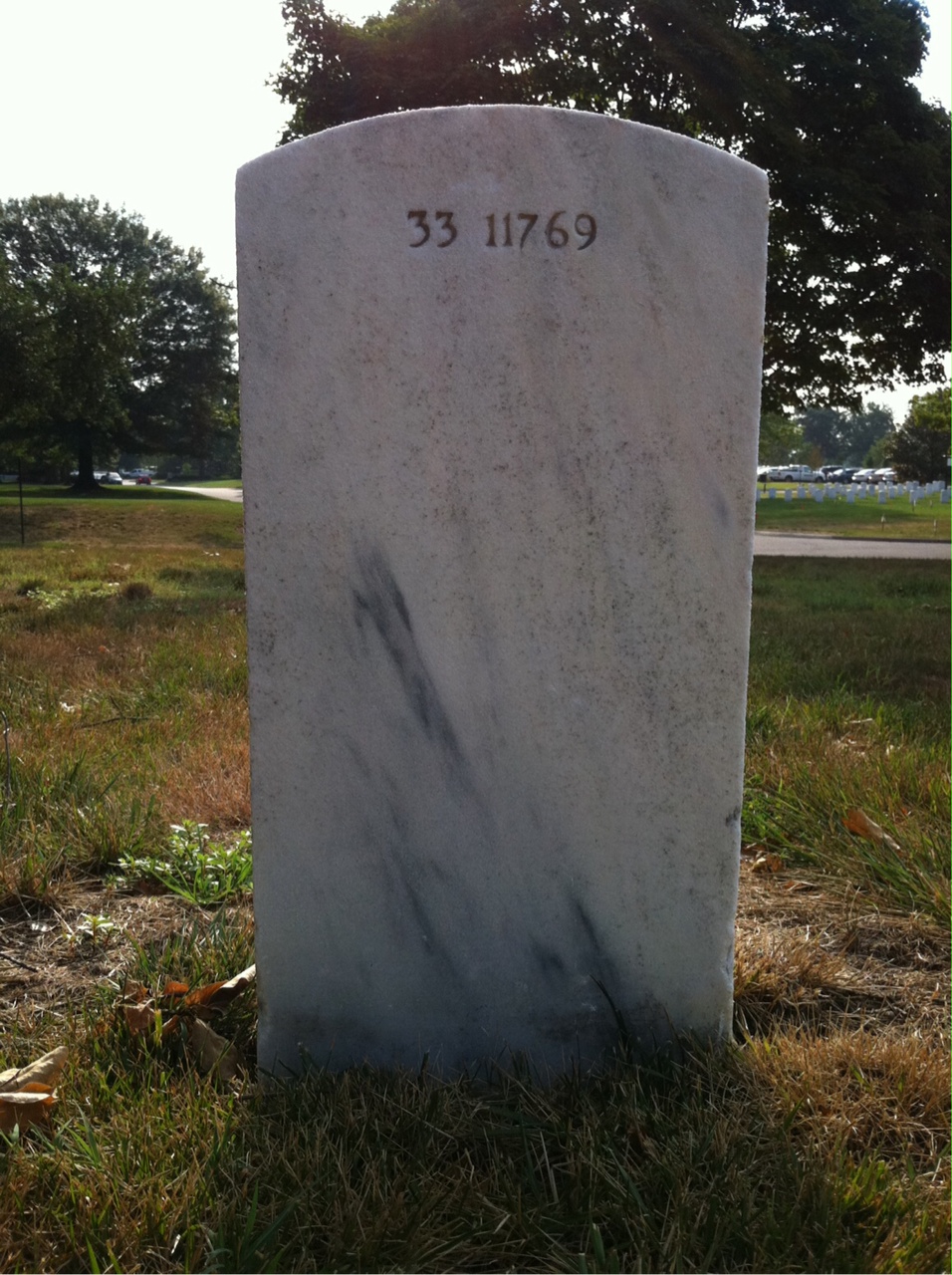 Back of headstone — Evelyn Avery