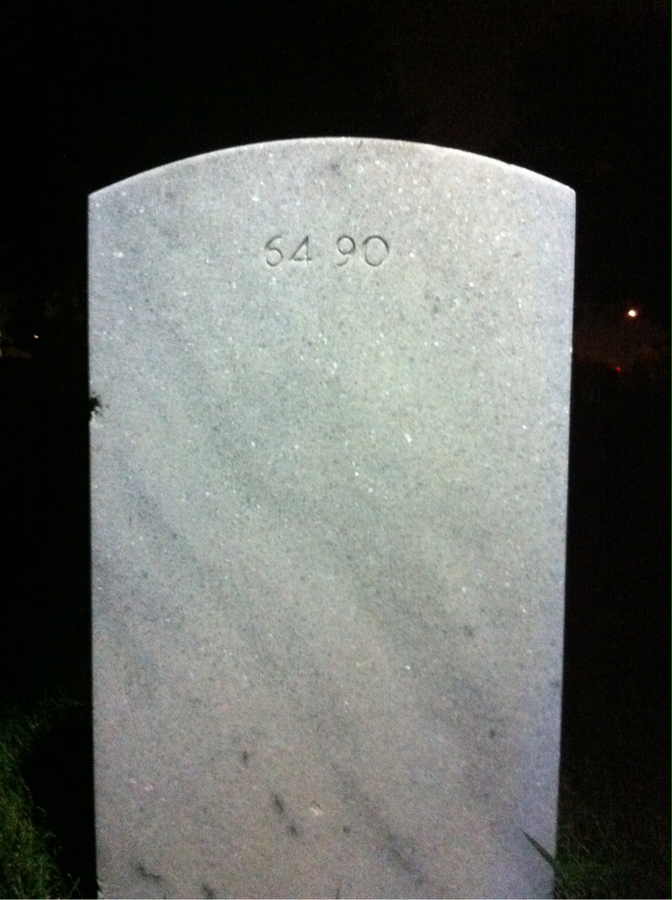 Back of headstone — Aaron Boggan