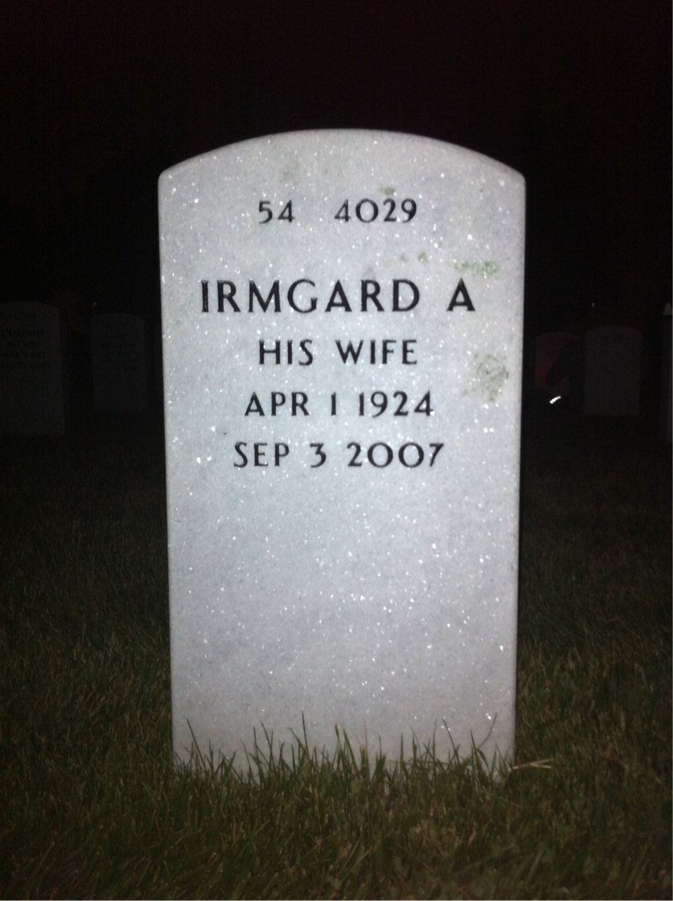 Back of headstone — Robert Bocchino