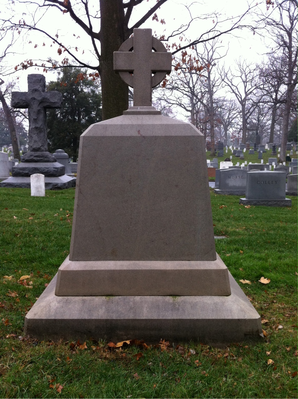 Back of headstone — Alice Abercrombie-Miller
