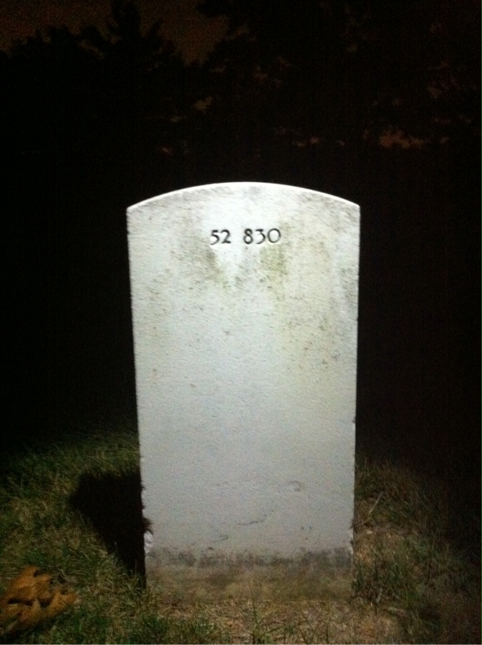 Back of headstone — Allen Archer