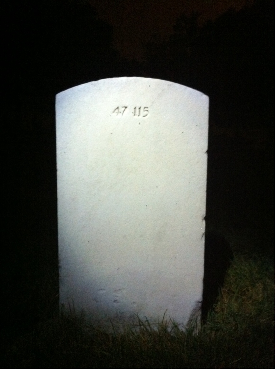 Back of headstone — William Montgomery