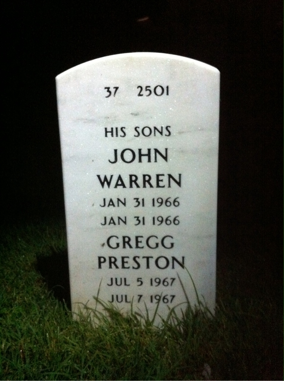 Back of headstone — Louis Muller