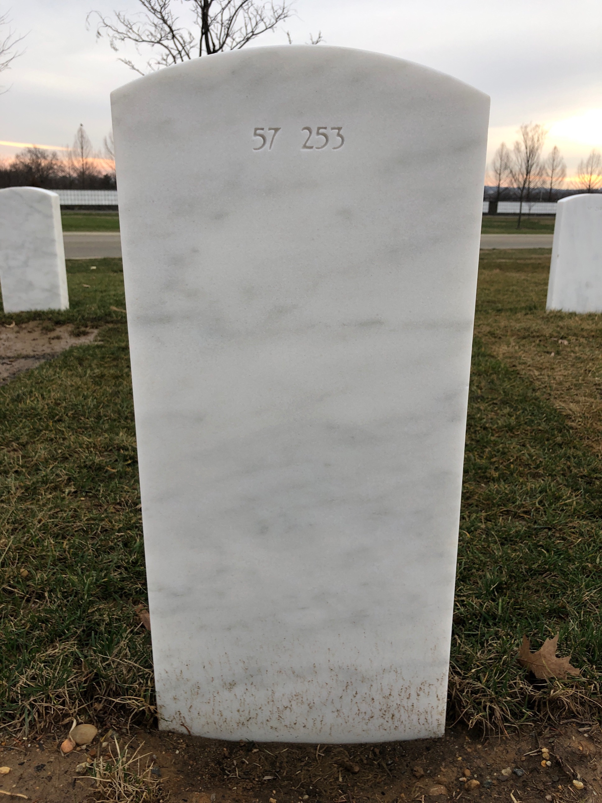 Back of headstone — William Frank Holton