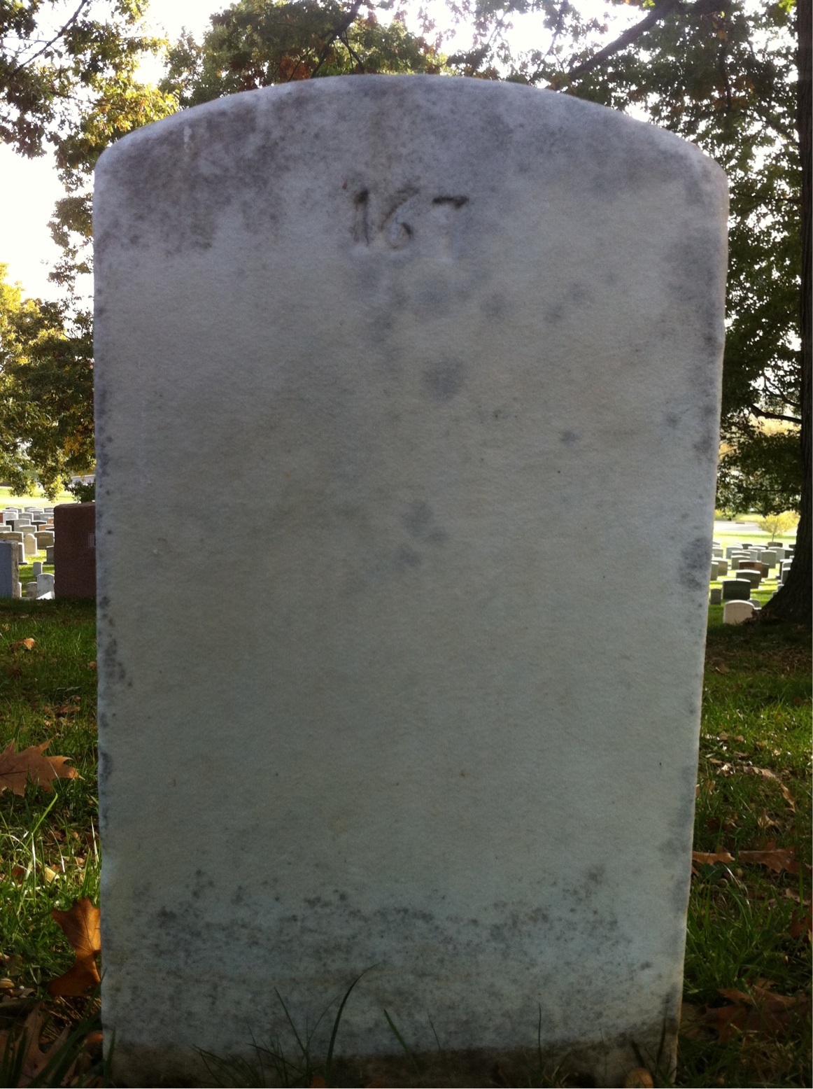 Back of headstone — Warren Anderson