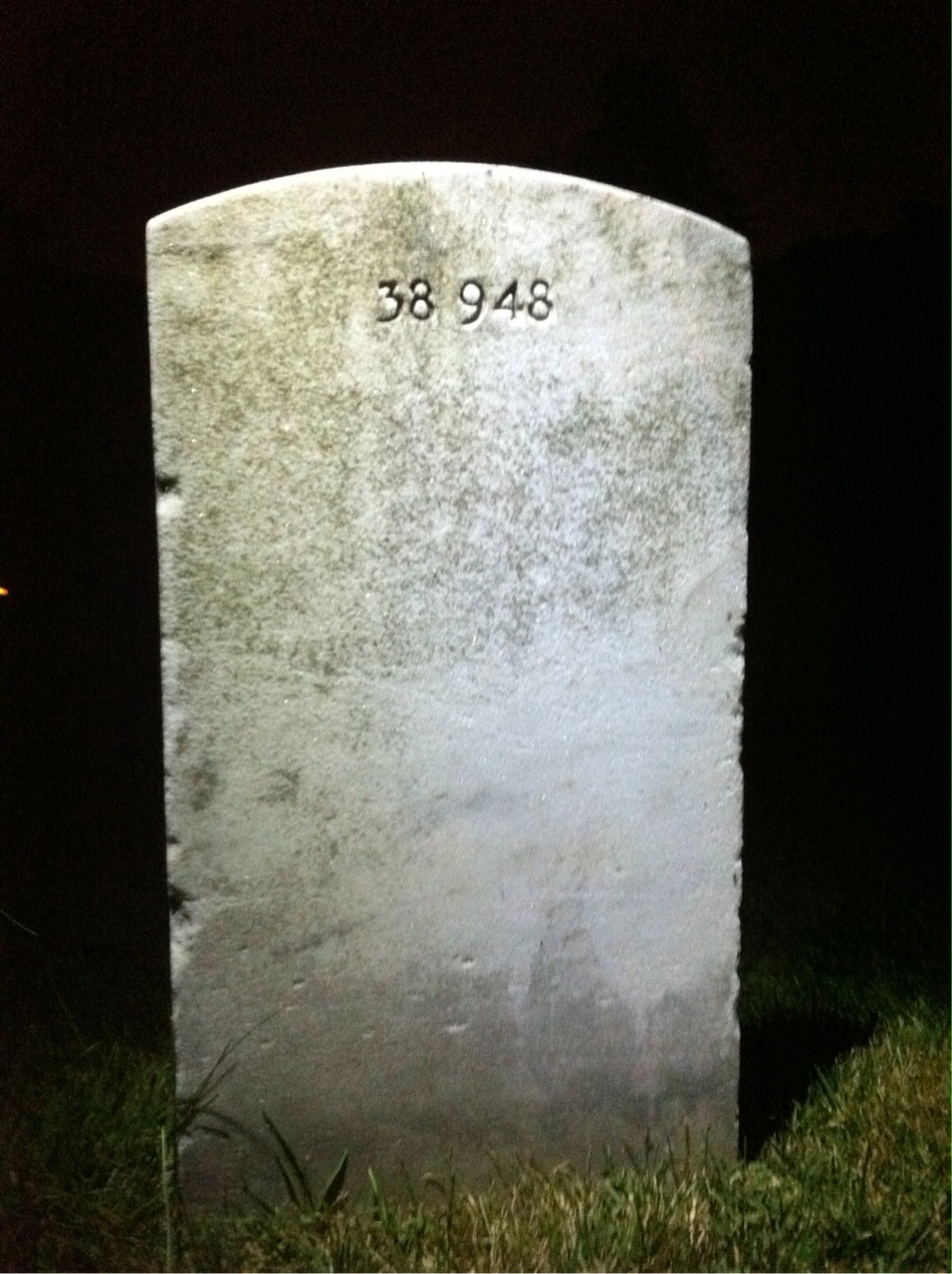 Back of headstone — Belarmino Alvarez