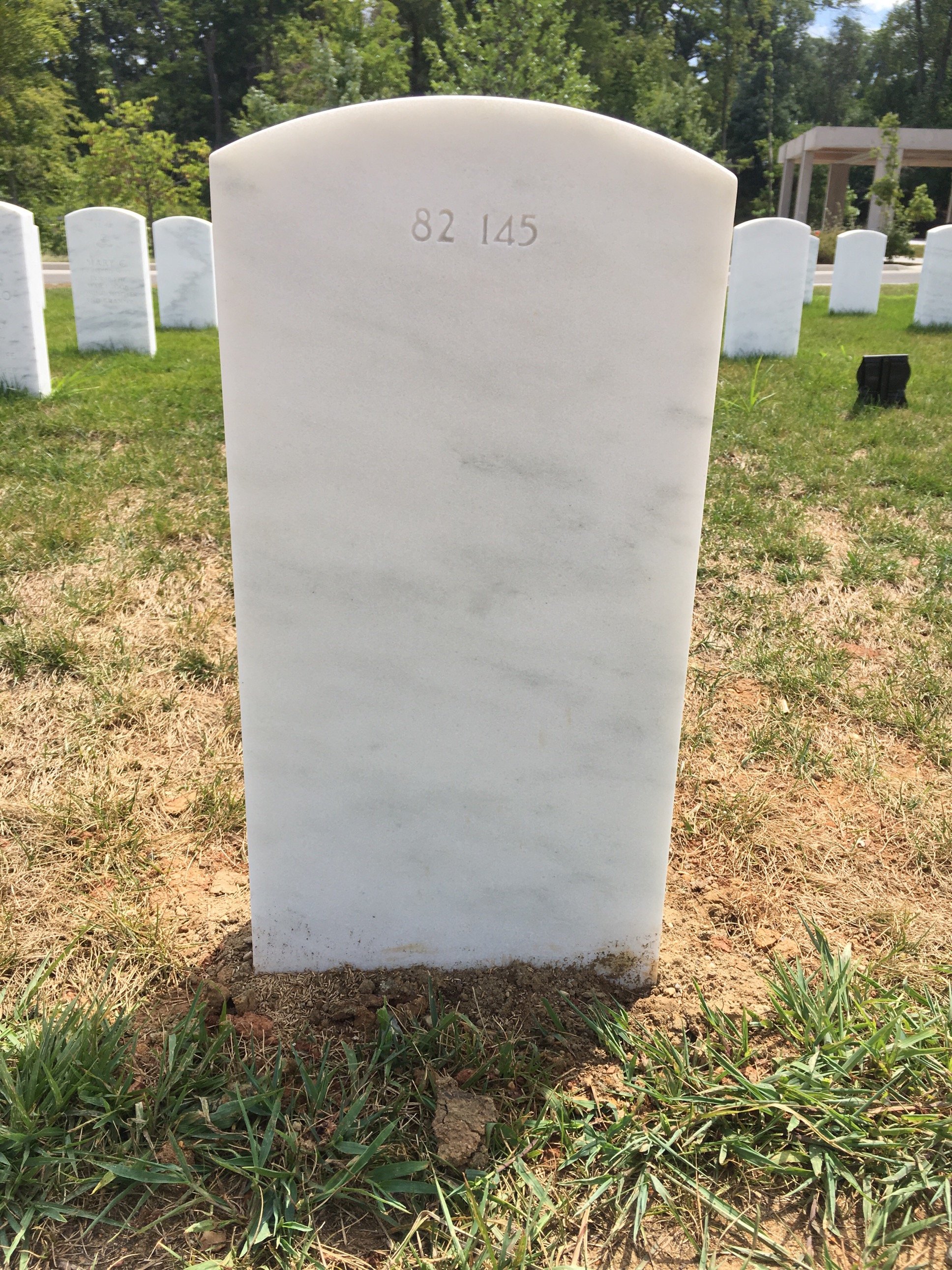 Back of headstone — William W Brown