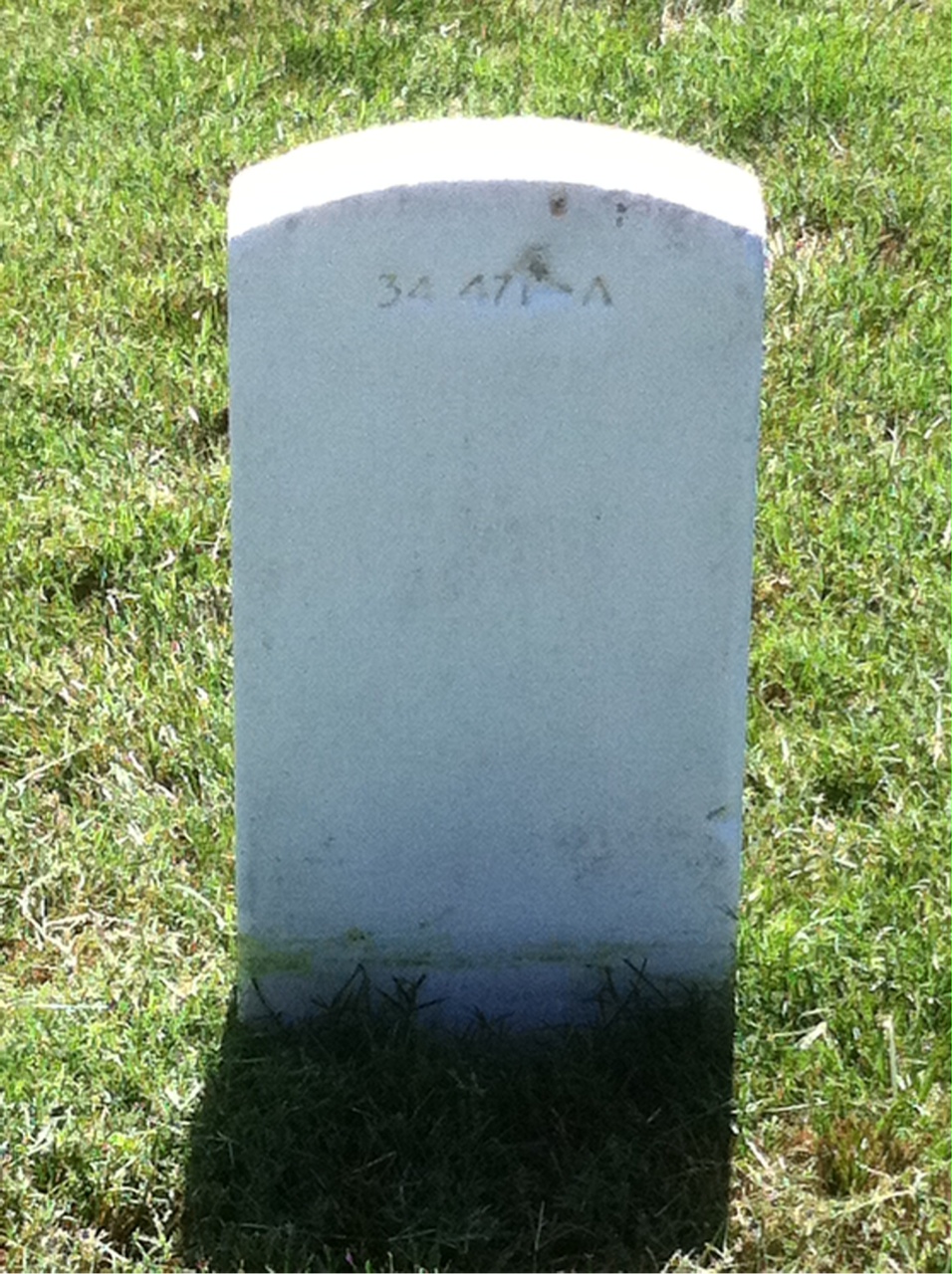 Back of headstone — Claiborne Moore