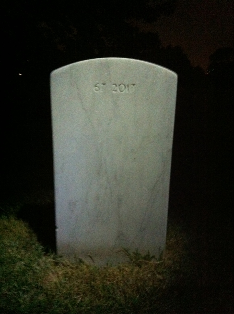 Back of headstone — Person B Smith
