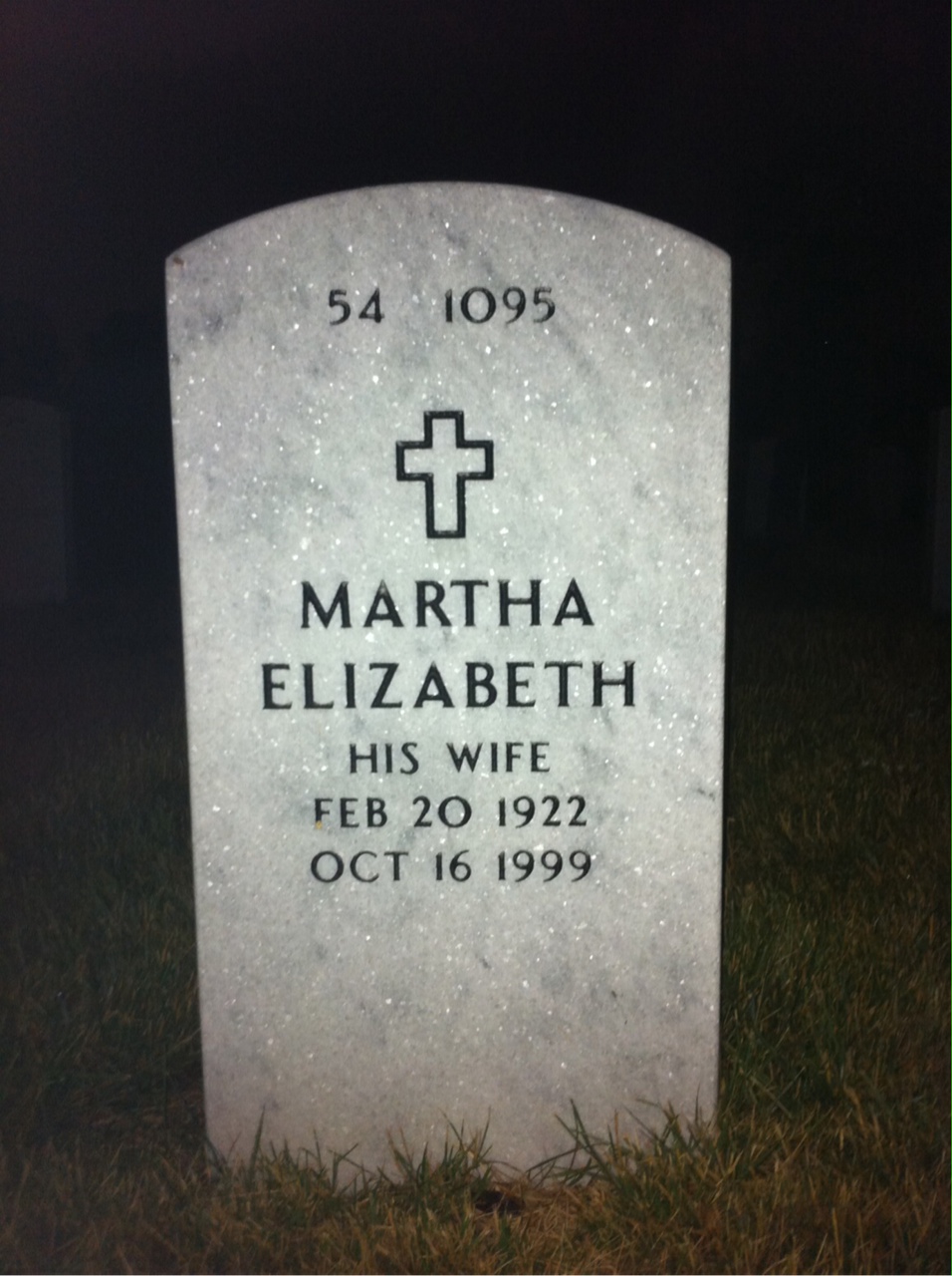 Back of headstone — Marvin Schacher