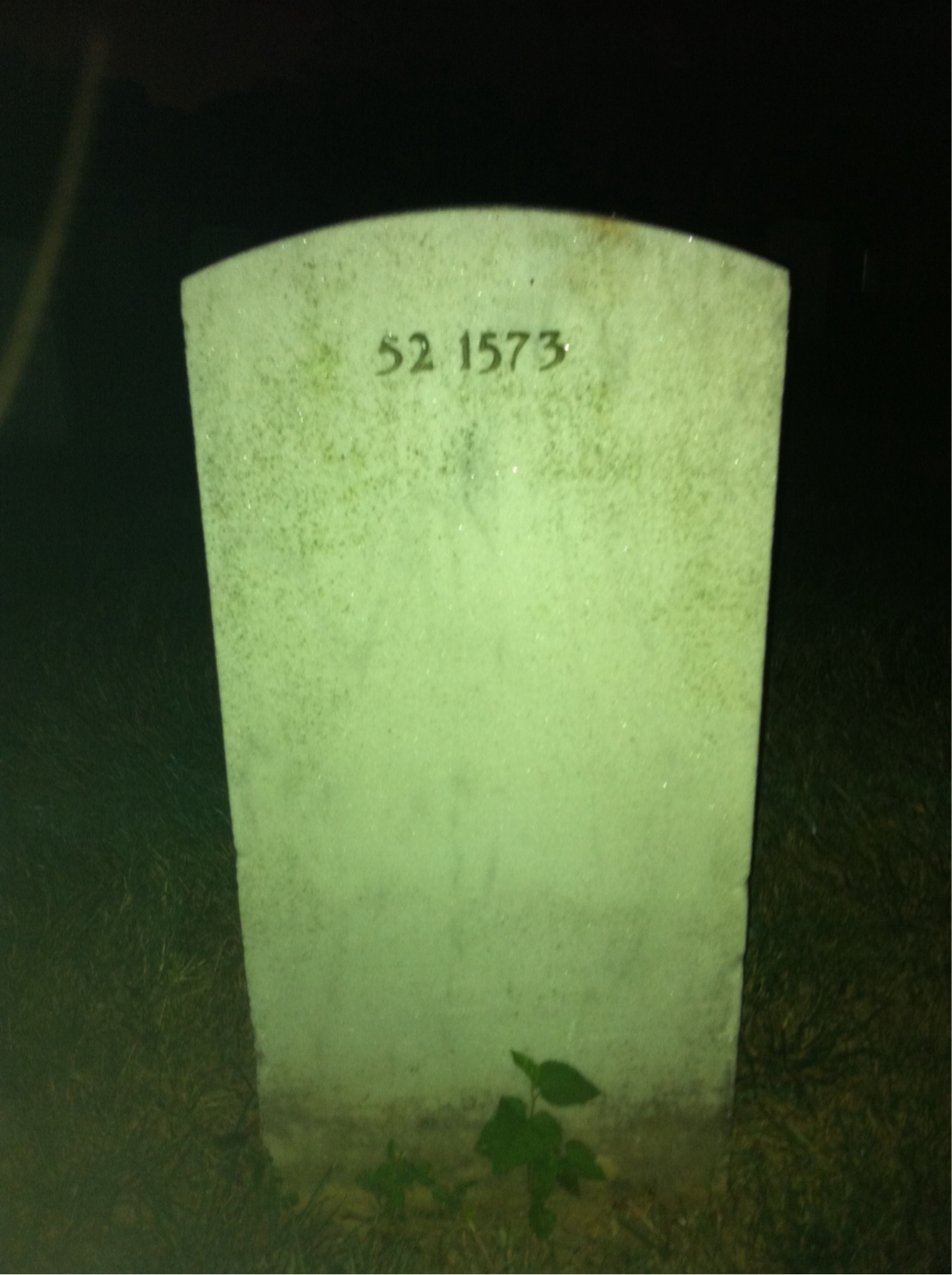Back of headstone — William Miller