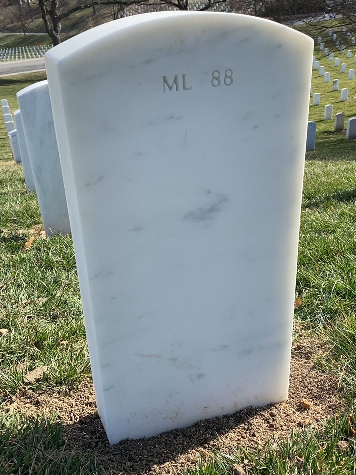 Back of headstone — Alfred Bordeau