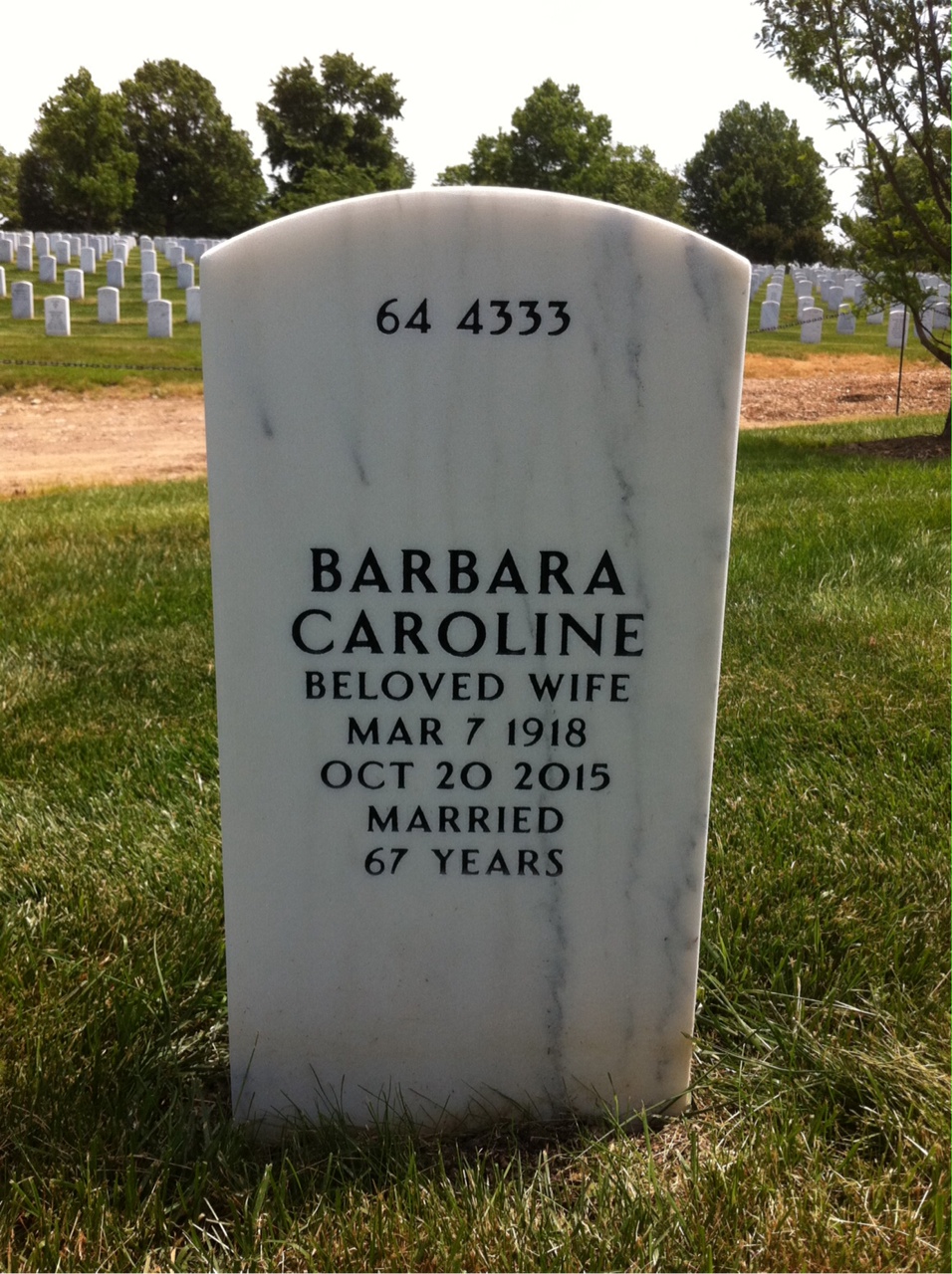 Back of headstone — Raymond Waski