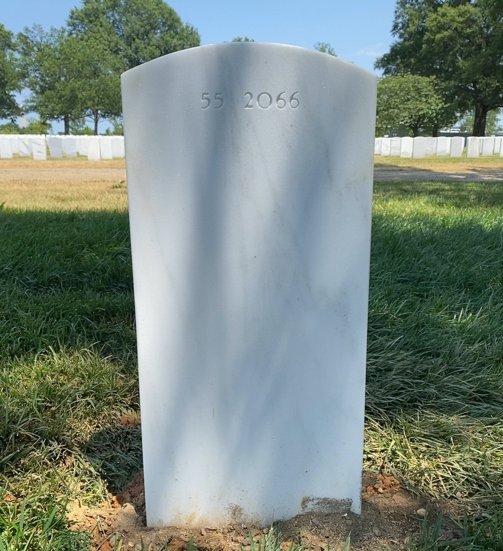 Back of headstone — William W Bird