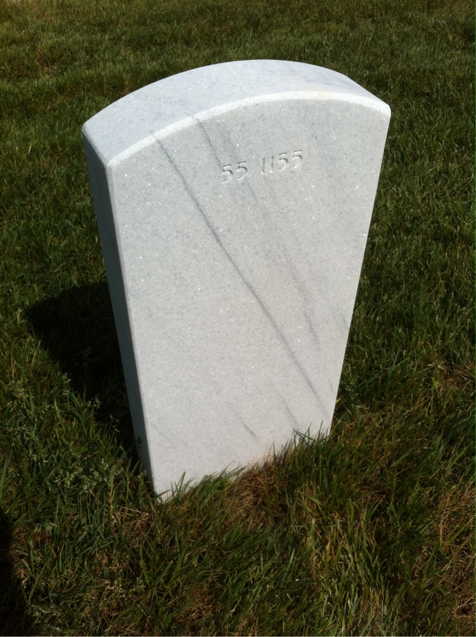 Back of headstone — Harry Bacas