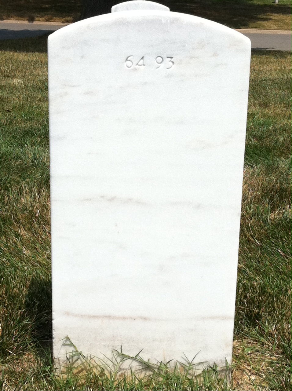 Back of headstone — Carlo Amodio